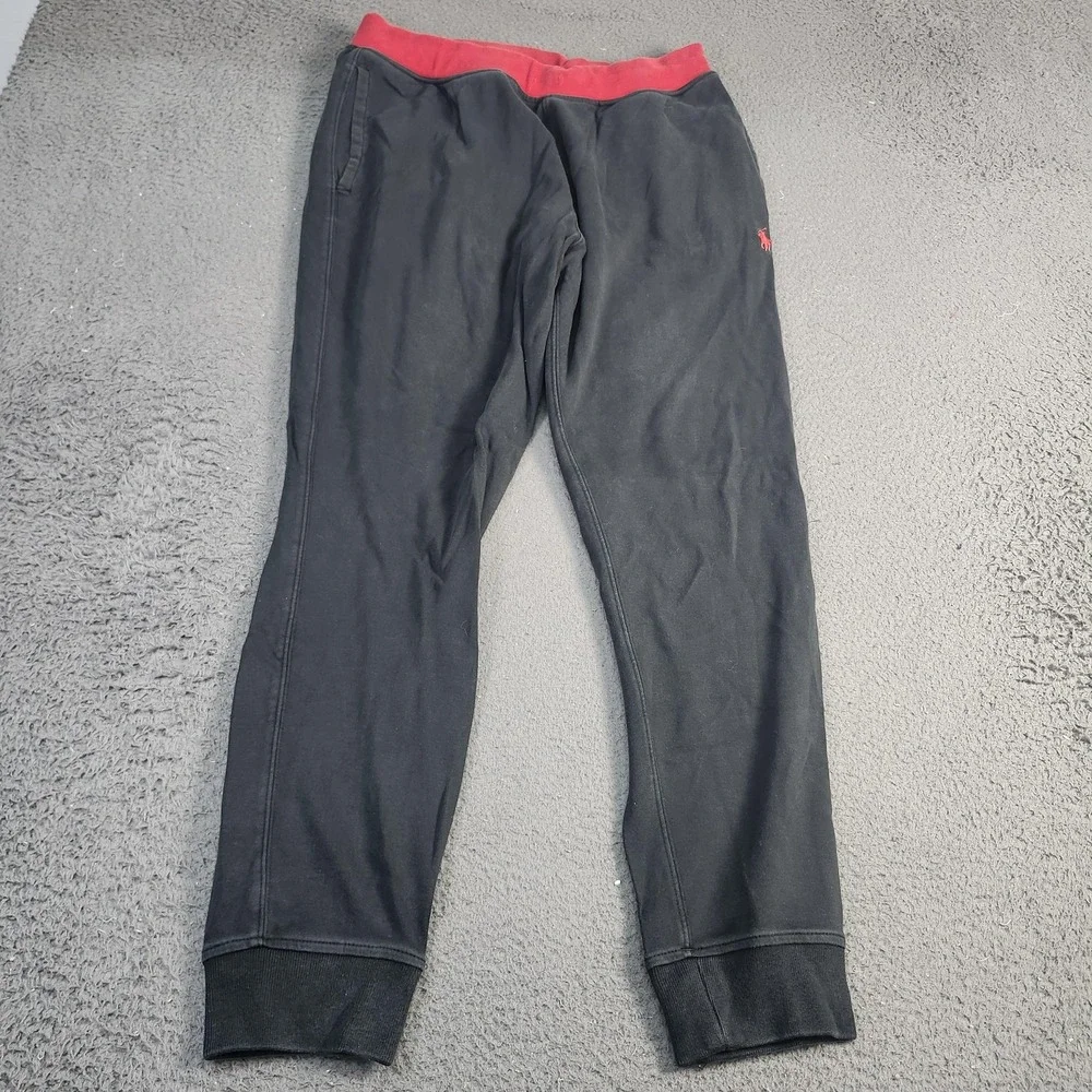 Polo Ralph Lauren Jogger Pants Mens Medium Black Elastic Waist Pony Logo Casual